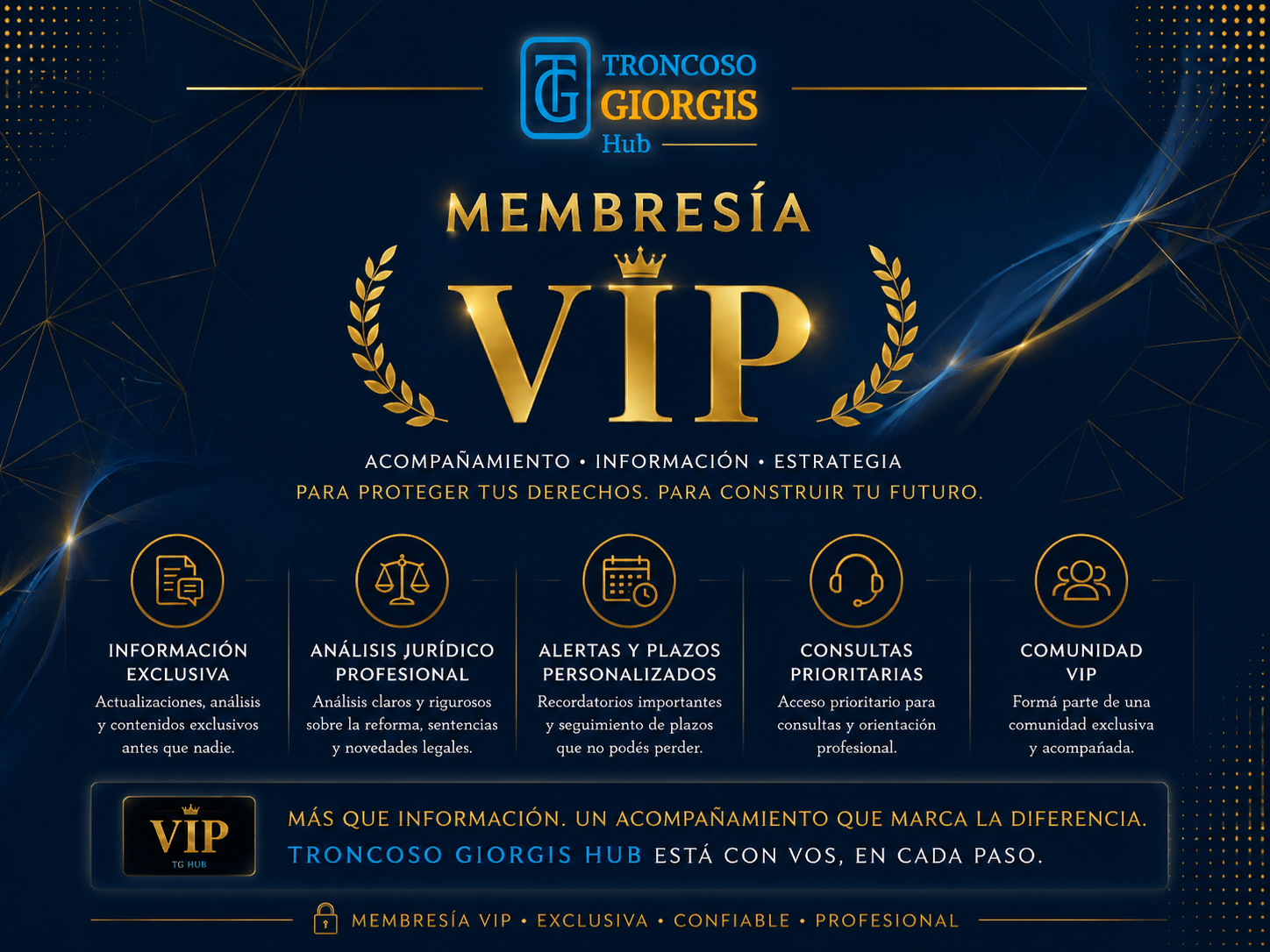 Membresía VIP — Troncoso Giorgis Hub